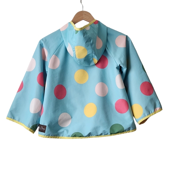 CLEARANCE Matilda Jane Raincoat Polka Dot Vinyl and Cotton with Hood Size 8 - Picture 2 of 16